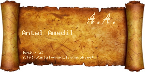 Antal Amadil névjegykártya